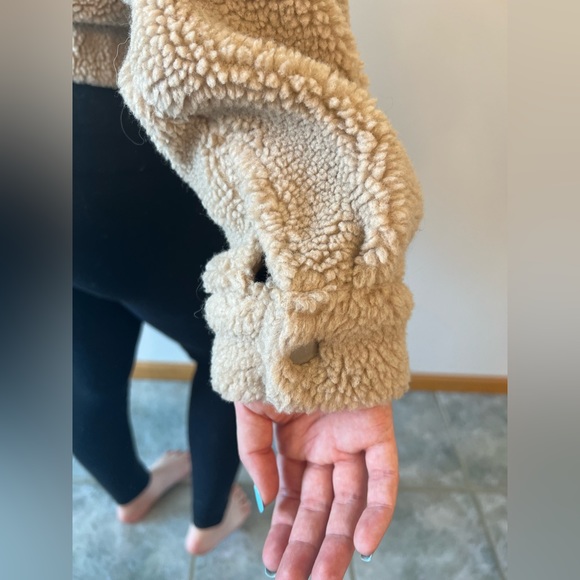 LPA tan sherpa zip up - Picture 6 of 7